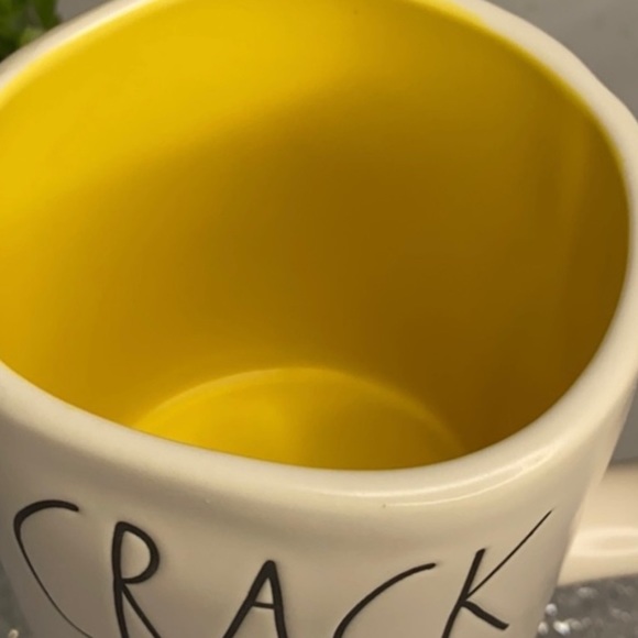 Rae Dunn CRACK ME UP white & yellow - Picture 2 of 3
